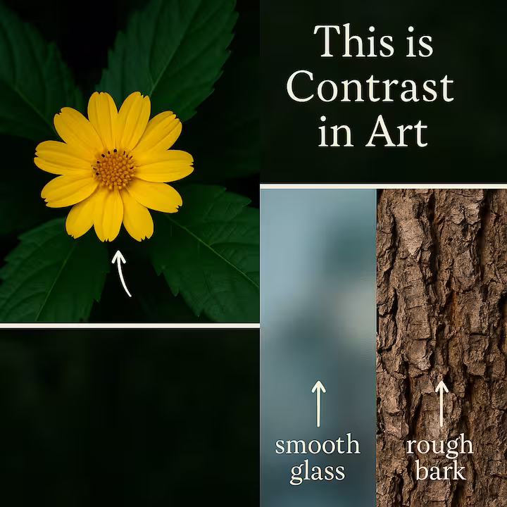 example of contrast in art