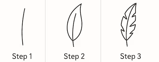 Leaf with Jagged Edges doodle