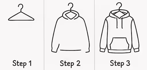 Hoodie on Hanger doodle