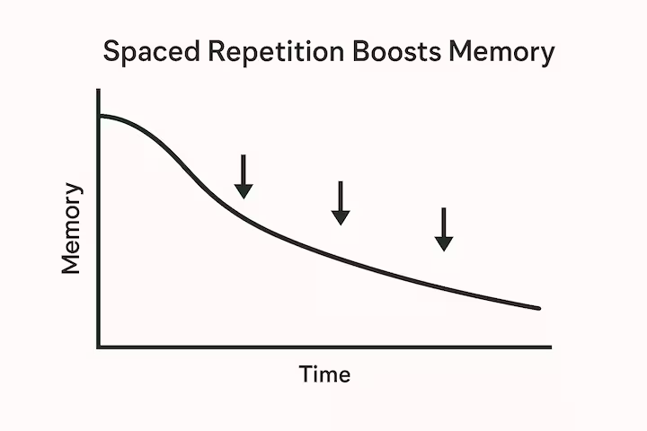 space repetition boosts memory